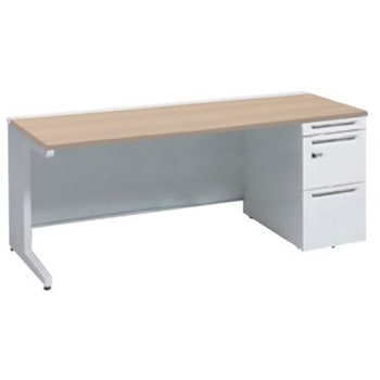 アドバンス 右片袖 中央引出し無 標準タイプ ダイヤル錠タイプ L脚 オカムラ(岡村製作所)