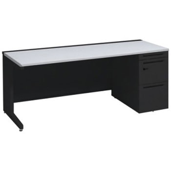 アドバンス 右片袖 中央引出し無 標準タイプ ダイヤル錠タイプ L脚 オカムラ(岡村製作所)