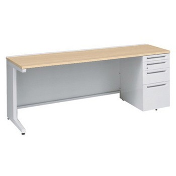 3V1BCE MK54 アドバンス 右片袖4段 中央引出し無 標準タイプ L脚 オカムラ(岡村製作所) 06711209