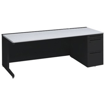 アドバンス 右片袖 中央引出し無 コンセント対応タイプ L脚 オカムラ(岡村製作所)