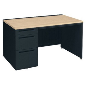 3V1PFK MK57 アドバンス 左片袖3段B5 中央引出し付(A3対応) 標準タイプ パネル脚 オカムラ(岡村製作所) 06711428