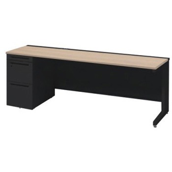 3V19NE MK57 アドバンス 左片袖 中央引出し無 コンセント対応タイプ L脚 オカムラ(岡村製作所) 06711656