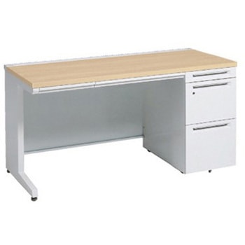 アドバンス 右片袖 中央引出し付(A3対応) コンセント対応タイプ L脚 オカムラ(岡村製作所)