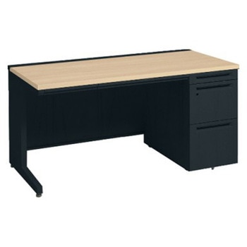 アドバンス 右片袖 中央引出し付(A3対応) コンセント対応タイプ L脚 オカムラ(岡村製作所)