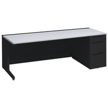 アドバンス 右片袖3段B5 中央引出し無 標準タイプ L脚 オカムラ(岡村製作所)