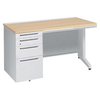 3V1XCK MK54 アドバンス 左片袖4段 中央引出し付(A3対応) 標準タイプ L脚 オカムラ(岡村製作所) 06712670