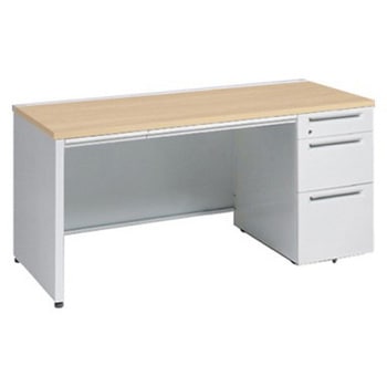 アドバンス 右片袖3段B5 中央引出し付(A3対応) コンセント対応タイプ パネル脚 オカムラ(岡村製作所)