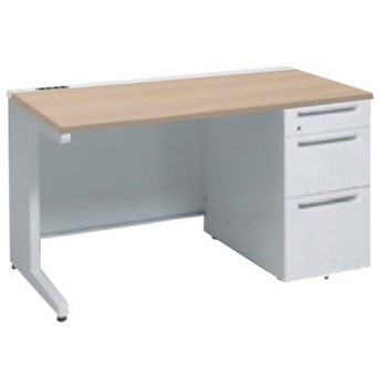 アドバンス 右片袖3段B5 中央引出し無 コンセント対応タイプ L脚 オカムラ(岡村製作所)