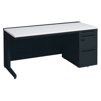 アドバンス 右片袖 中央引出し付(A3対応) コンセント対応タイプ ダイヤル錠タイプ L脚 オカムラ(岡村製作所)