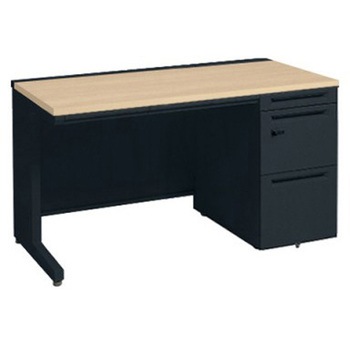 アドバンス 右片袖 中央引出し付(A3対応) コンセント対応タイプ ダイヤル錠タイプ L脚 オカムラ(岡村製作所)