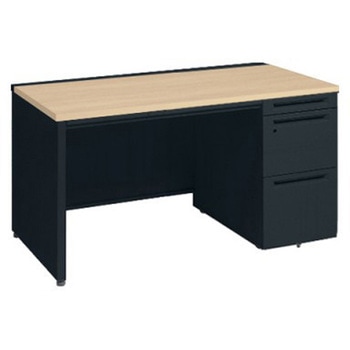 アドバンス 右片袖 中央引出し付(A3対応) コンセント対応タイプ パネル脚 オカムラ(岡村製作所)