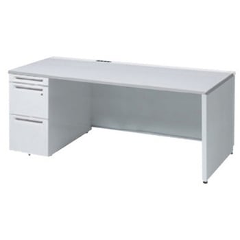 アドバンス 左片袖 中央引出し無 コンセント対応タイプ パネル脚 オカムラ(岡村製作所)