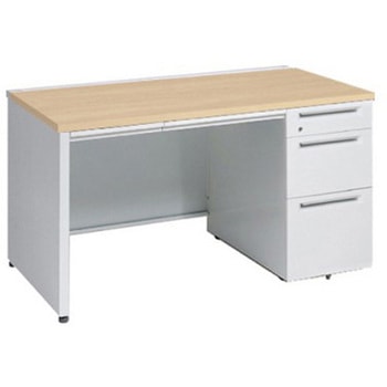 アドバンス 右片袖3段B5 中央引出し付(A3対応) コンセント対応タイプ パネル脚 オカムラ(岡村製作所)