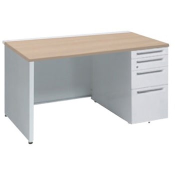 アドバンス 右片袖4段 中央引出し無 標準タイプ パネル脚 オカムラ(岡村製作所)