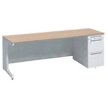 アドバンス 右片袖 中央引出し無 標準タイプ L脚 オカムラ(岡村製作所)