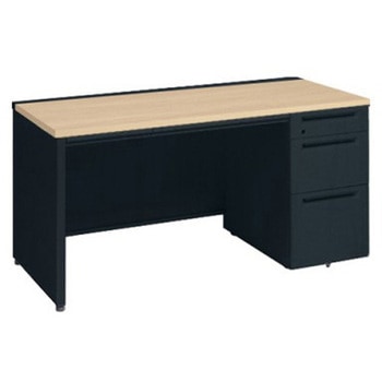 アドバンス 右片袖3段B5 中央引出し付(A3対応) コンセント対応タイプ パネル脚 オカムラ(岡村製作所)