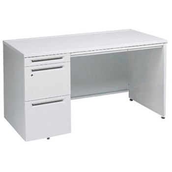 アドバンス 左片袖 中央引出し付(A3対応) コンセント対応タイプ パネル脚 オカムラ(岡村製作所)