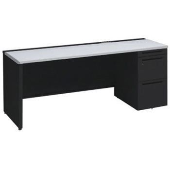 アドバンス 右片袖 中央引出し無 コンセント対応タイプ パネル脚 オカムラ(岡村製作所)