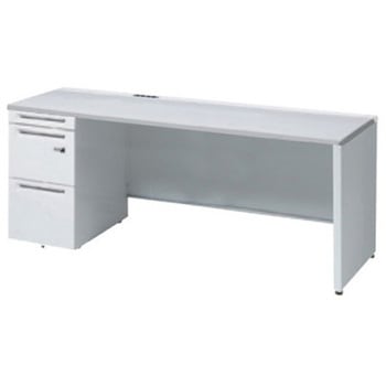 アドバンス 左片袖 中央引出し無 コンセント対応 ダイヤル錠タイプ パネル脚 オカムラ(岡村製作所)