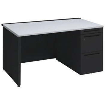 アドバンス 右片袖 中央引出し無 コンセント対応タイプ パネル脚 オカムラ(岡村製作所)