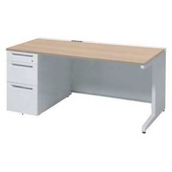 3V13MG MK54 アドバンス 左片袖3段B5 中央引出し無 コンセント対応タイプ L脚 オカムラ(岡村製作所) 06717947