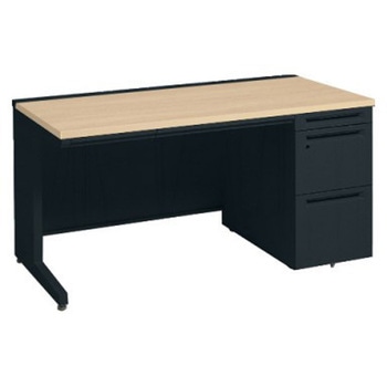 アドバンス 右片袖 中央引出し付(A3対応) 標準タイプ L脚 オカムラ(岡村製作所)