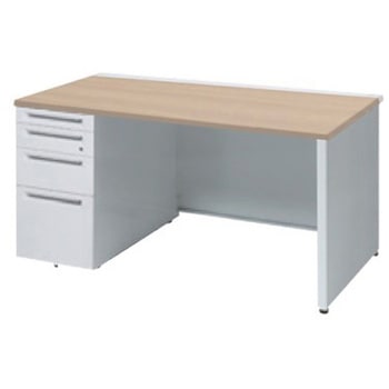 3V1DFH MK54 アドバンス 左片袖4段 中央引出し無 標準タイプ パネル脚 オカムラ(岡村製作所) 06718647