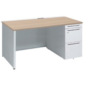 アドバンス 右片袖 中央引出し無 コンセント対応タイプ パネル脚 オカムラ(岡村製作所)