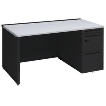 アドバンス 右片袖 中央引出し無 コンセント対応 ダイヤル錠タイプ パネル脚 オカムラ(岡村製作所)