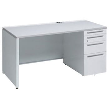 アドバンス 右片袖4段 中央引出し無 コンセント対応タイプ パネル脚 オカムラ(岡村製作所)