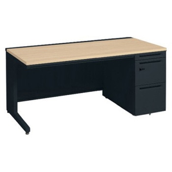 アドバンス 右片袖 中央引出し付(A3対応) コンセント対応タイプ ダイヤル錠タイプ L脚 オカムラ(岡村製作所)