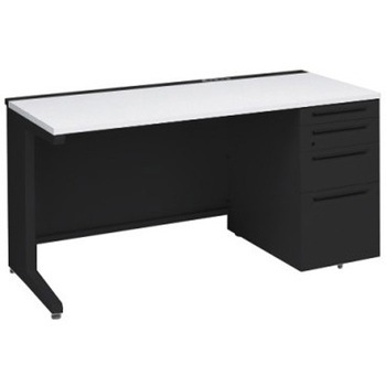 3V1BLH MK61 アドバンス 右片袖4段 中央引出し無 コンセント対応タイプ L脚 オカムラ(岡村製作所) 06720327