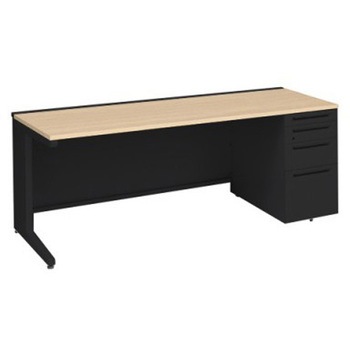 3V1BBE MK57 アドバンス 右片袖4段 中央引出し無 標準タイプ L脚 オカムラ(岡村製作所) 06720449