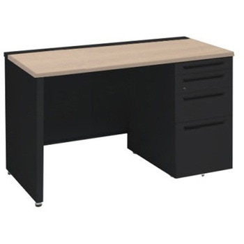 アドバンス 右片袖4段 中央引出し無 標準タイプ パネル脚 オカムラ(岡村製作所)