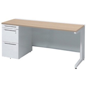 3V19CG MK54 アドバンス 左片袖 中央引出し無 標準タイプ L脚 オカムラ(岡村製作所) 06720930