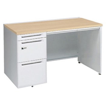 アドバンス 左片袖 中央引出し付(A3対応) コンセント対応タイプ ダイヤル錠タイプ パネル脚 オカムラ(岡村製作所)