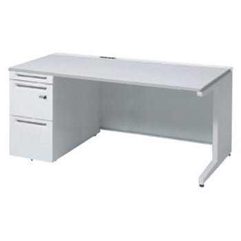 3V1JMG MK28 アドバンス 左片袖 中央引出し無 コンセント対応 ダイヤル錠タイプ L脚 オカムラ(岡村製作所) 06722050