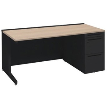 アドバンス 右片袖 中央引出し無 コンセント対応タイプ L脚 オカムラ(岡村製作所)