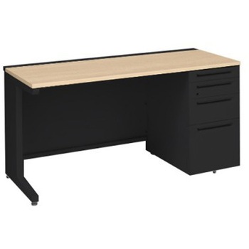 3V1BCH MK57 アドバンス 右片袖4段 中央引出し無 標準タイプ L脚 オカムラ(岡村製作所) 06722251