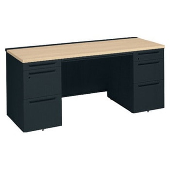 アドバンス 両袖机 3段B5 中央引出し付(A3対応) スタンダードタイプ オカムラ(岡村製作所)