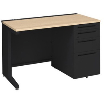 3V1BNK MK57 アドバンス 右片袖4段 中央引出し無 コンセント対応タイプ L脚 オカムラ(岡村製作所) 06723048