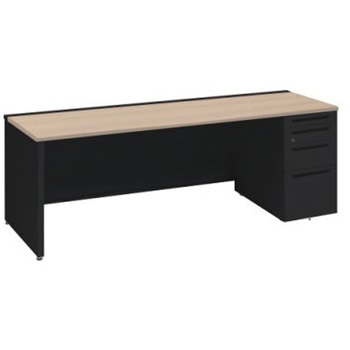 アドバンス 右片袖4段 中央引出し無 標準タイプ パネル脚 オカムラ(岡村製作所)