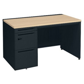 アドバンス 左片袖 中央引出し付(A3対応) コンセント対応タイプ ダイヤル錠タイプ パネル脚 オカムラ(岡村製作所)