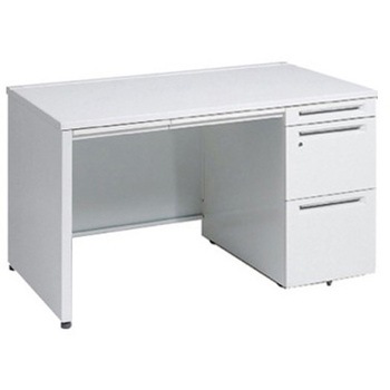 アドバンス 右片袖 中央引出し付(A3対応) コンセント対応タイプ パネル脚 オカムラ(岡村製作所)