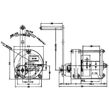 回転式ウインチ マックスプル工業 手動式ウィンチ 【通販モノタロウ】