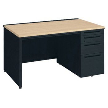 アドバンス 右片袖4段 中央引出し付(A3対応) コンセント対応タイプ パネル脚 オカムラ(岡村製作所)