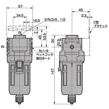 DT3010-10-W 自動ドレン排出器スナップドレン 1個 CKD 【通販サイト 