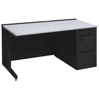 アドバンス 右片袖 中央引出し無 コンセント対応 ダイヤル錠タイプ L脚 オカムラ(岡村製作所)