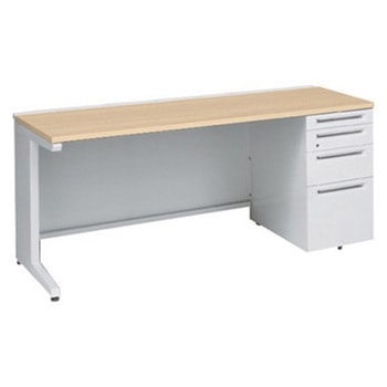 3V1BNF MK54 アドバンス 右片袖4段 中央引出し無 コンセント対応タイプ L脚 オカムラ(岡村製作所) 06725121