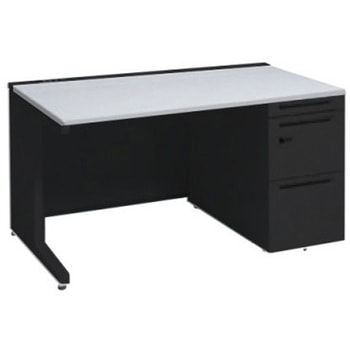 アドバンス 右片袖 中央引出し無 コンセント対応 ダイヤル錠タイプ L脚 オカムラ(岡村製作所)